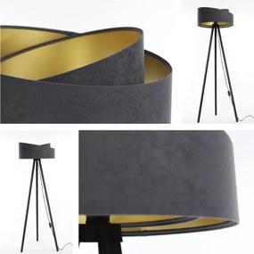 Lampada da terra GALAXY 1xE27/60W/230V grigio/wenge