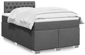 Giroletto A Molle Con Materasso Grigio Scuro 120x200 Cm Tessuto /