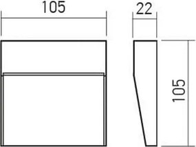 Redo 90474 - Applique a LED da esterno LANDER LED/3W/230V IP54 bianco