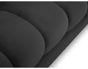 Divano angolare in velluto grigio scuro, angolo sinistro Bali - Cosmopolitan Design