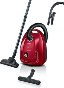 Bosch - Serie 4, Aspirapolvere con sacco, Rosso, BGD38RD1H