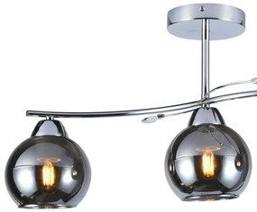 Lampadario a sospensione con supporto rigido CONNOR 3xE27/15W/230V cromo lucido/grigio