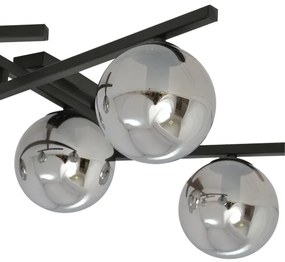 Plafoniera SMART 4xE14/10W/230V nero/grigio