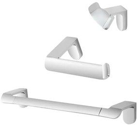 Set con appendino, porta rotolo e porta salviette a muro cromo Fusion