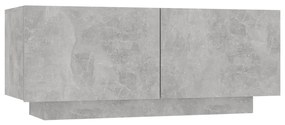 Comodino Grigio Cemento 100x35x40 cm in Truciolato