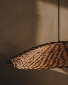 Kave Home - Paralume per lampada da soffitto Bisbal in rattan finitura naturale Ã˜ 80 cm