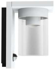Applique Bianca IP54 con Base E27 e Sensore di Movimento - Serie RIGA