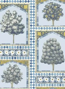 Cole & Son Carta da parati Sultan's Palace - China Blue/ Ochre