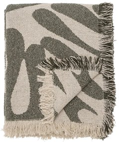 Coperta verde in cotone riciclato 130x160 cm Alk - Bloomingville