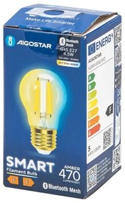 Lampadina LED FILAMENT G45 E27/4,5W/230V 2700-6500K - Aigostar