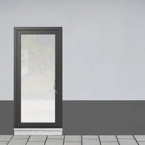 Portoncino d'ingresso in alluminio Condo3 L 90 x H 210 cm grigio apertura sinistra