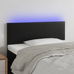 Testiera Nera A Led 100x5x78/88 Cm İn Similpelle /