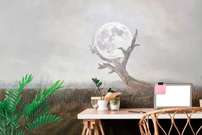 Carta da parati autoadesiva – Luna tra le braccia della natura