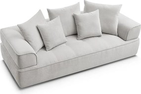 Divano grigio chiaro con rivestimento in ciniglia 237 cm Whesley – Bobochic Paris