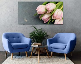 Stampa su tela – Tulipani rosa pastello