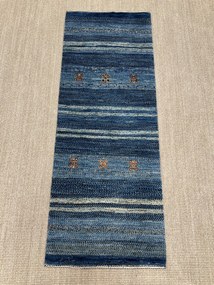 Loribaft Tappeto 60 x 150 Blu (Iran) Annodato A Mano