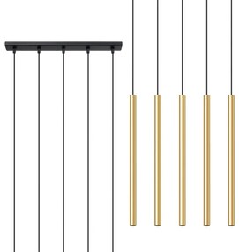 Sollux SL.1198 - Lampadario a sospensione con filo PASTELO 5xG9/8W/230V oro