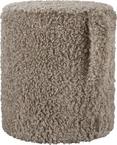 Poggiapiedi marrone con rivestimento in bouclé Teddy – Blomus