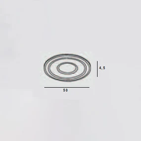 Plafoniera Contemporanea Loop Metallo Bianco Led 46W