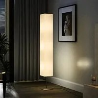 Lampada a Piantana con Supporto in Acciaio 170 cm Beige 60262