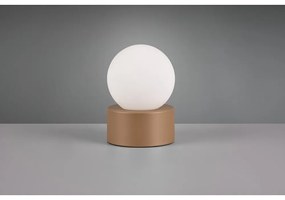 Lampada da tavolo bianco-marrone (altezza 17 cm) Countess - Reality