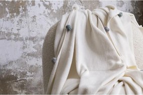 Copriletto color crema in vello 150x200 cm Pom Pom – Mijolnir