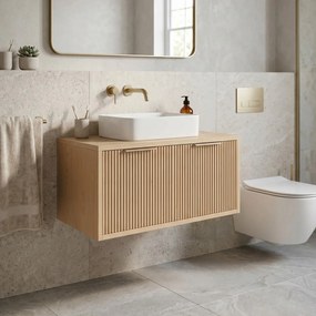 Mobile bagno sotto lavabo Rea Core 80cm Beige