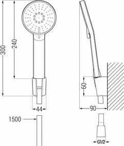 Mexen R-40 set doccia a punto fisso, dorato - 785405052-50