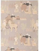 Majvillan Carta da parati Lama Village - Soft Grey