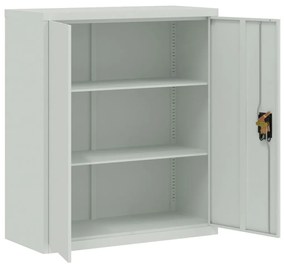 Armadio classificatore grigio chiaro 90x40x105 cm in acciaio