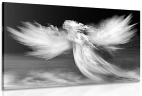 Quadro su tela – Aspetto dell'angelo tra le nuvole in bianco e nero