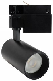 Faro LED 20W Trifase Nero 60°, 120lm/W, CRI92, no Flickering - BRIDGELUX LED Colore  Bianco Naturale 4.000K