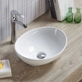 Lavabo D'Appoggio 40,5x33 Cm Rubicer "Break The Rules" Bianco Lucido