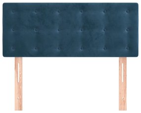Testiera blu scuro 100x5x78/88 cm in velluto