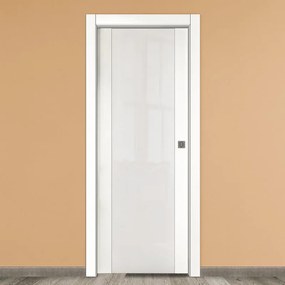 Porta scorrevole Oxford Vetrata bianco L 60 x H 210 cm reversibile