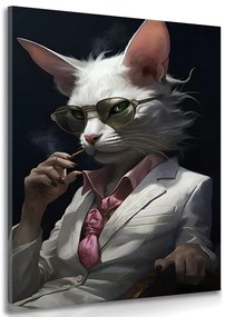 Quadro su tela – Gangster animale gatto