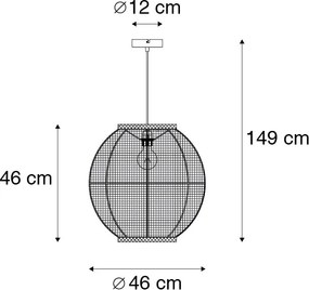 Lampada a sospensione orientale marrone 46 cm - Rob
