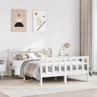 Letto senza Materasso Bianco 140x200 cm Legno Massello di Pino 3306581