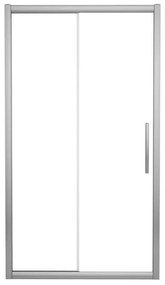 Porta doccia scorrevole Namara L 110 x H 195cm, Sp. 8 mm in vetro vetro senza finitura / trasparente profilo cromo