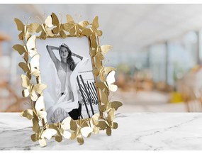 Cornice in metallo color oro 35x38 cm Butterfly - Mauro Ferretti