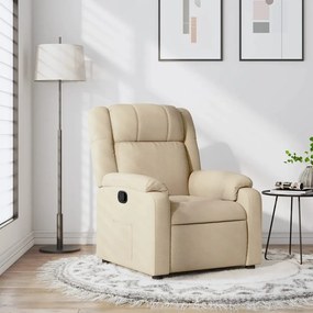 Poltrona Reclinabile İn Tessuto Crema /