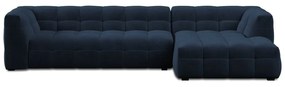 Divano angolare in velluto blu, angolo destro Vesta - Windsor &amp; Co Sofas