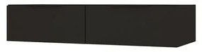 Mobile da bagno sotto lavabo BADEN HAUS Modula nero laccato opaco L 120 x H 25 x P 44 cm 1 cassetto, lavabo non incluso