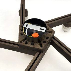 Brilagi - Lampadario LED ANTHONY 5xE14/40W/230V rovere/noce nero