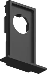 Ego recessed trim testata chiusura con foro 38 x 52 x 17 mm nero