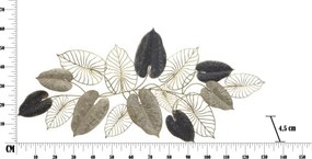 Pannello decorativo in ferro trama foglie 131x61x4,5 cm Century