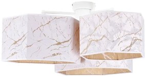 Duolla - Lampadario a plafone ROLLER TRIO HEX 3xE27/15W/230V bianco/oro