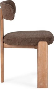 Sedie da pranzo in set marroni in imbottito 2 pz Nadia – MOME