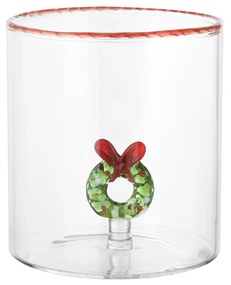 Bicchiere acqua ghirlanda vetro borosilicato