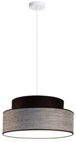 Lampadario a sospensione con filo GRACE 1xE27/60W/230V diametro 40 cm nero/grigio